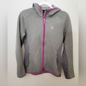 Spyder‎ women's full-zip hooded sweater fleece-lined jacket Size LG